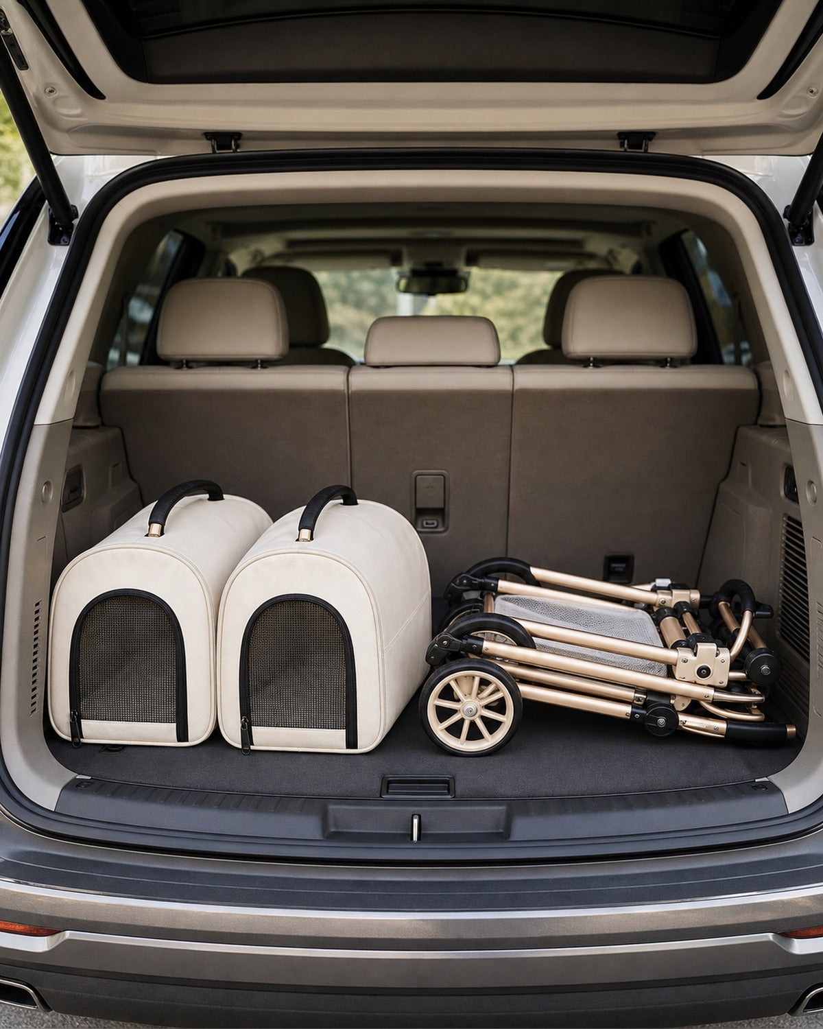 A6-1 twin detachable cabin pet stroller image 09