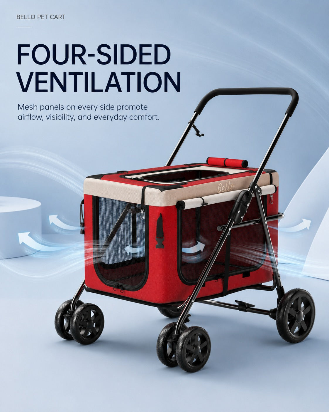 D1 Detachable Comfort Pet Stroller product detail 10.