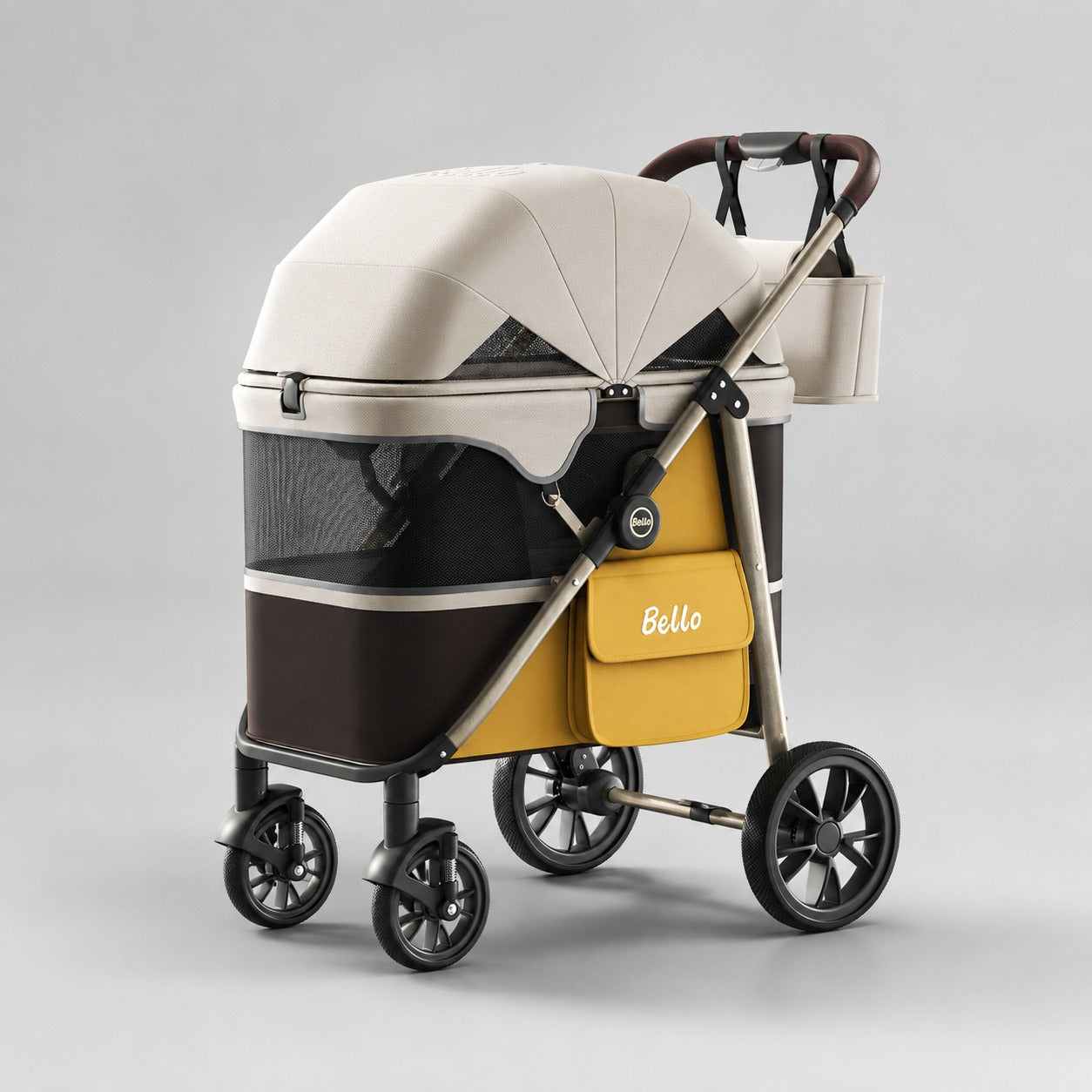 classy tails dog stroller D12 Roomy One-Piece Pet Stroller for Small Dogs – bello velo