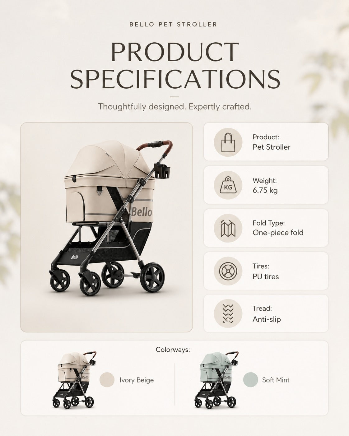 D2 Compact One-Piece Pet Stroller product detail 9.
