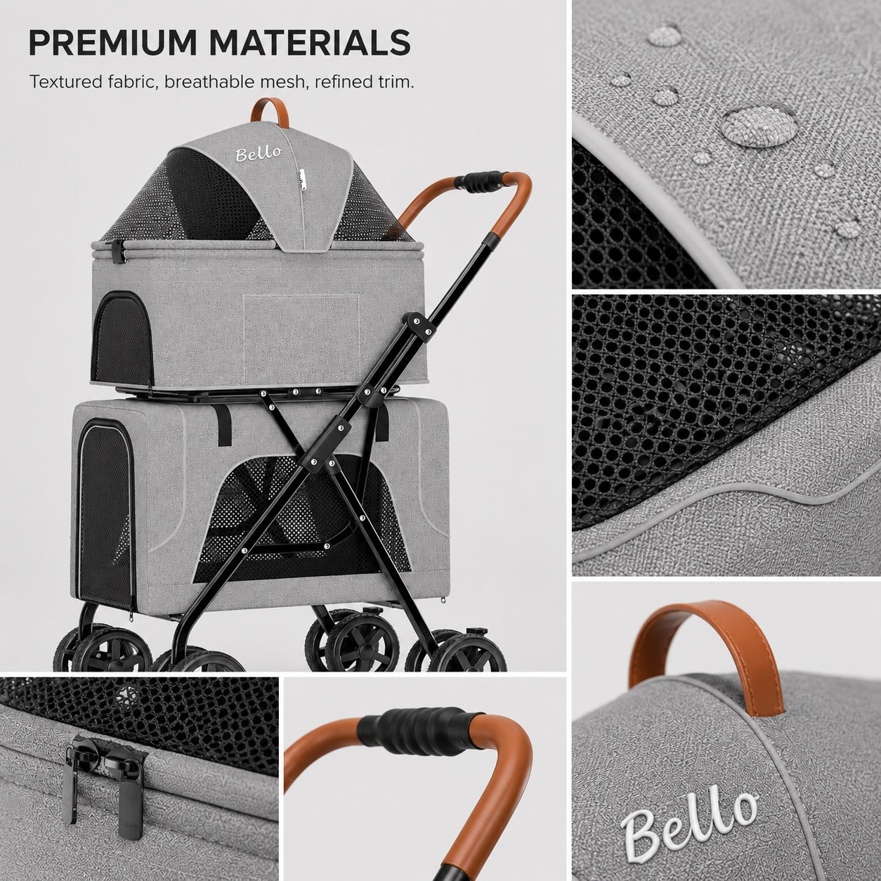 D3 Double-Decker Pet Stroller product detail 7.