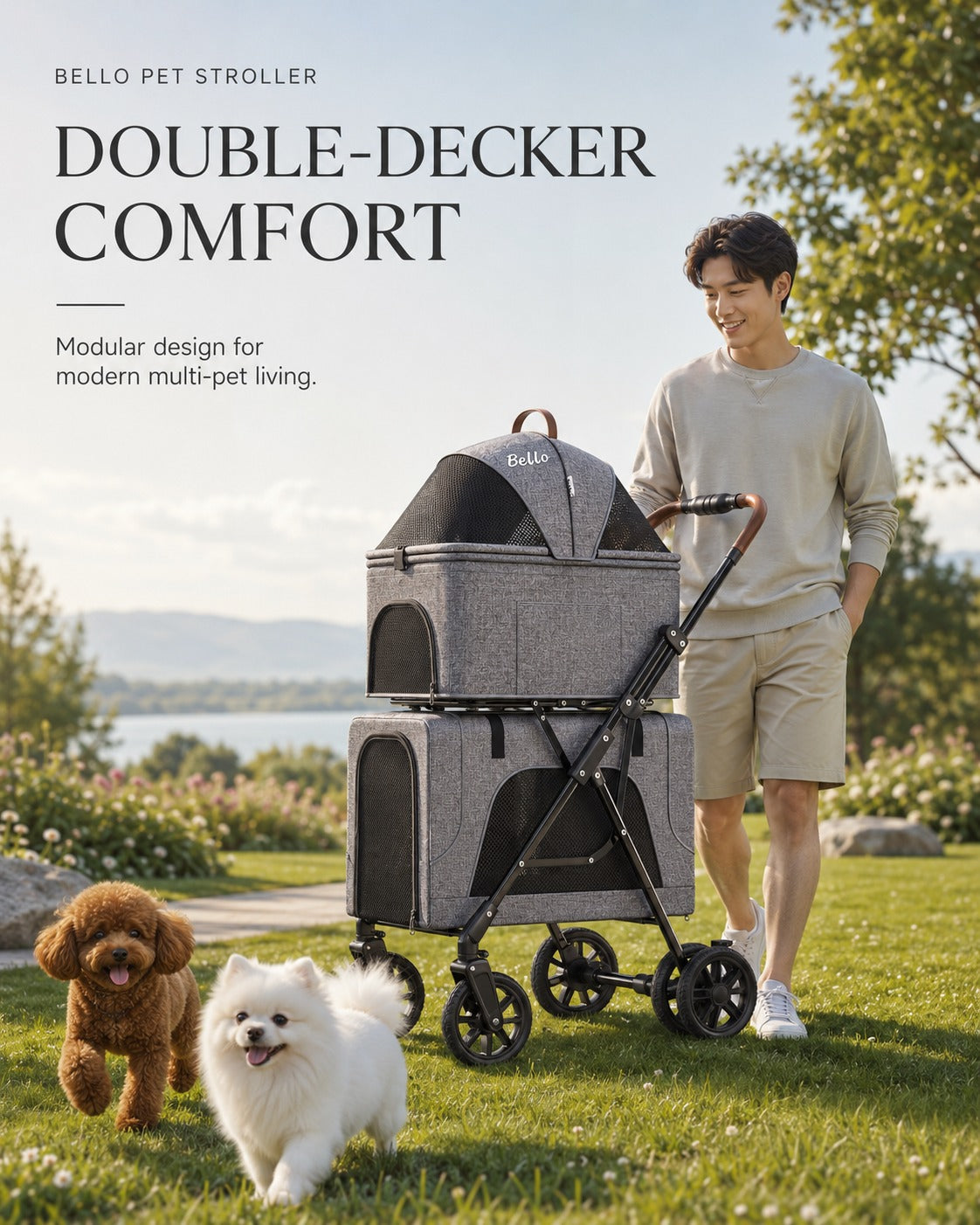 D3 Double-Decker Pet Stroller product detail 10.