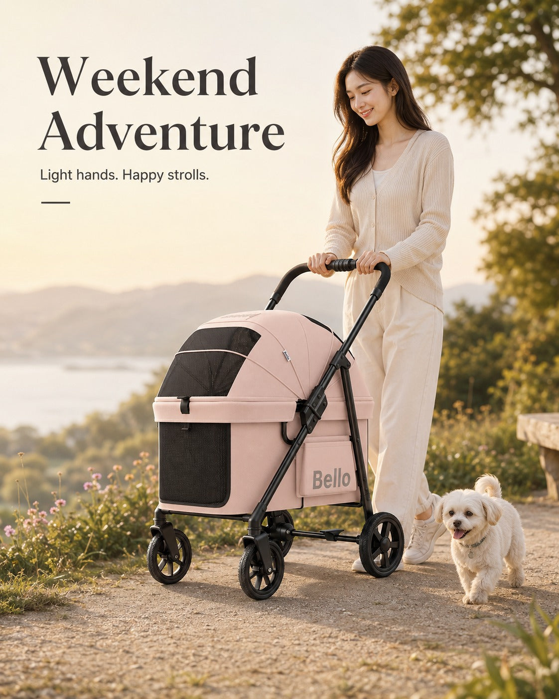 D6 One-Piece Long Cabin Pet Stroller product detail 6.