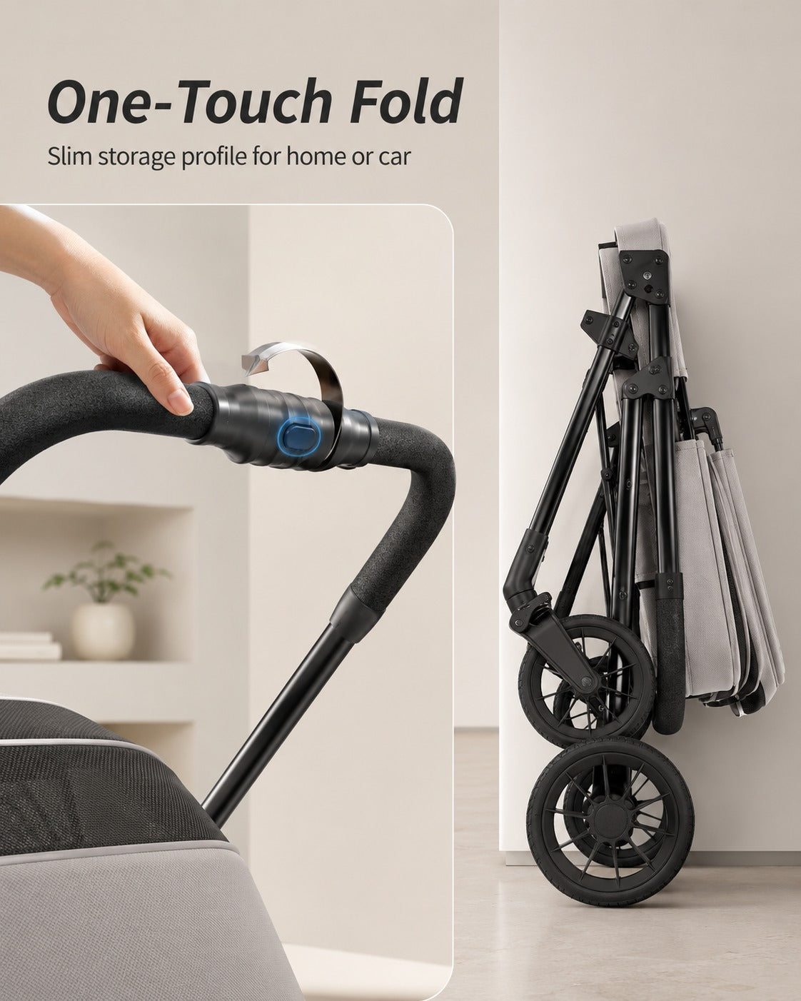 D6 One-Piece Long Cabin Pet Stroller product detail 11.