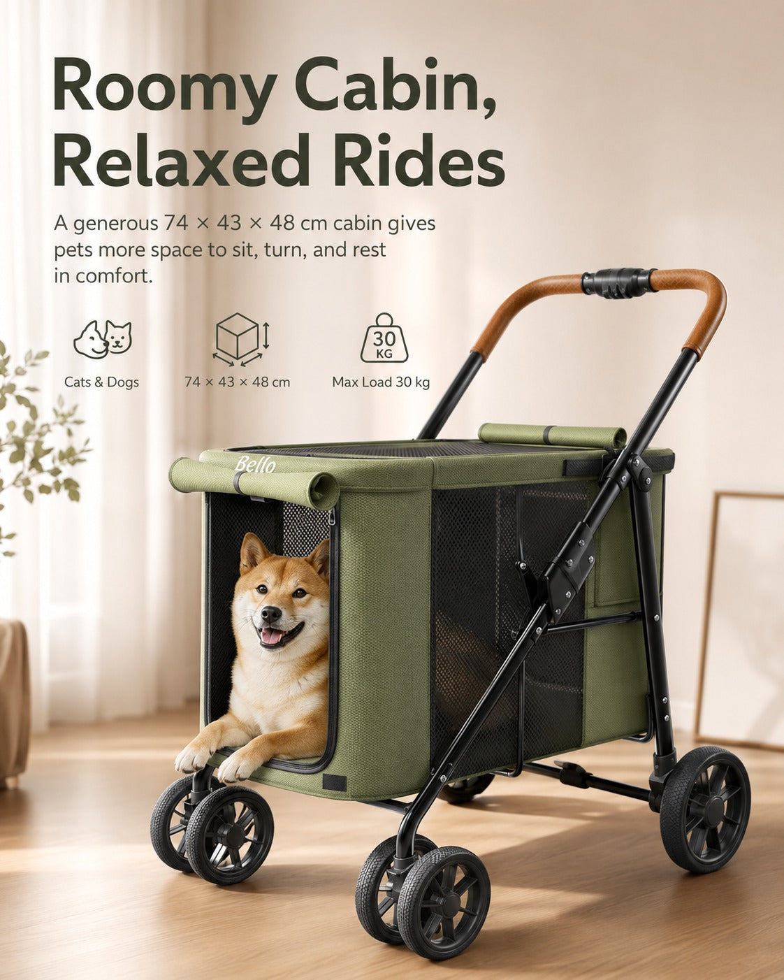 D7 Large One-Piece Pet Stroller product detail 6.