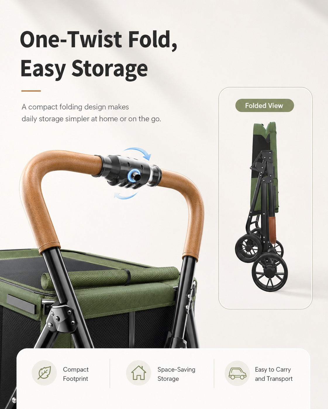 D7 Large One-Piece Pet Stroller product detail 12.