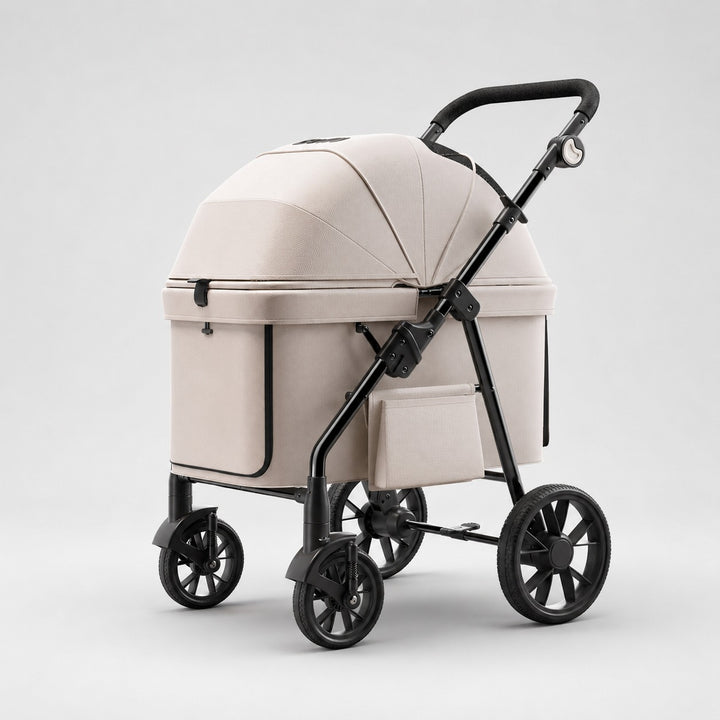 D9 Four-Season Large Cabin Pet Stroller in Blue.