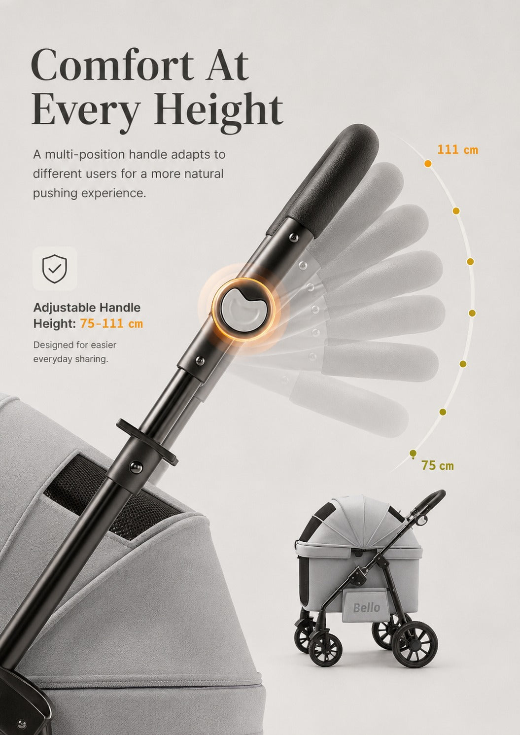 D9 Four-Season Large Cabin Pet Stroller product detail 6.