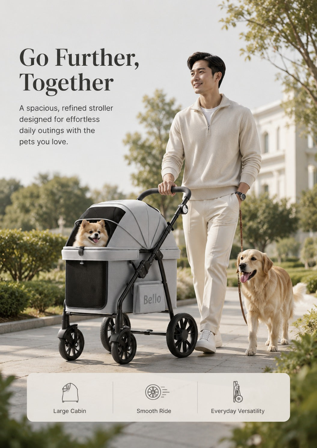 D9 Four-Season Large Cabin Pet Stroller product detail 8.