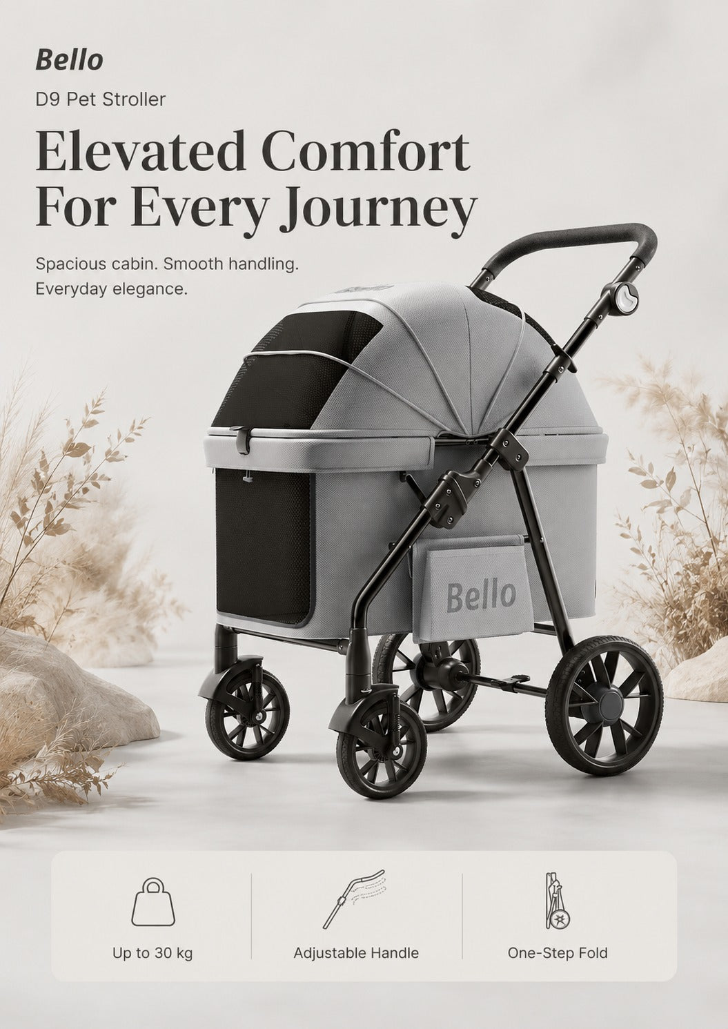 D9 Four-Season Large Cabin Pet Stroller product detail 12.