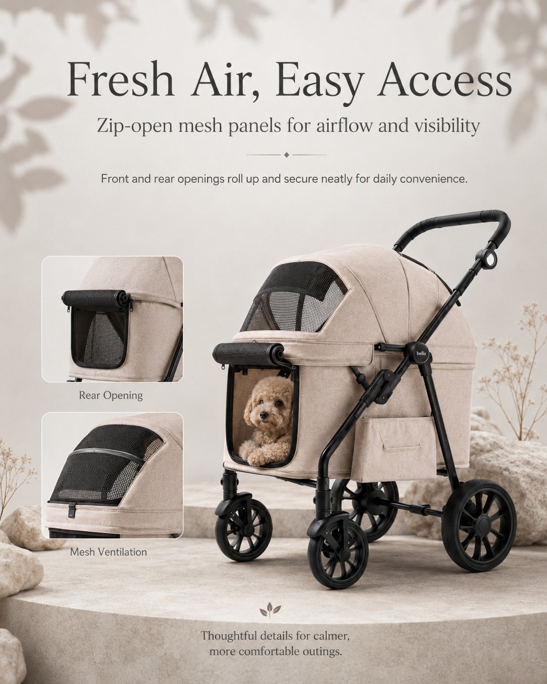 D9 Large Pet Stroller for Medium Dogs – bello velo