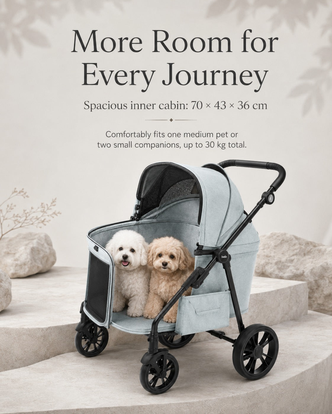 D9 Large Cabin Pet Stroller product detail 7.