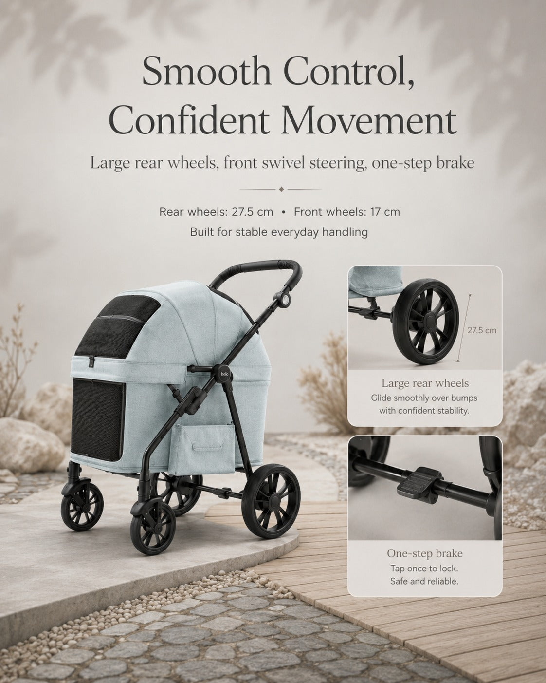 D9 Large Pet Stroller for Medium Dogs – bello velo