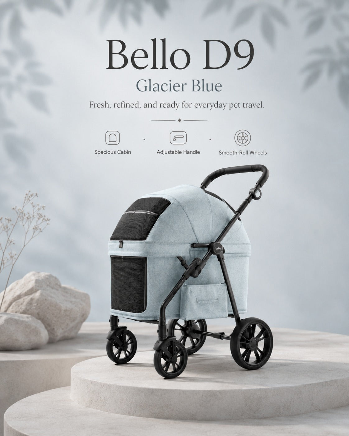 D9 Large Pet Stroller for Medium Dogs – bello velo