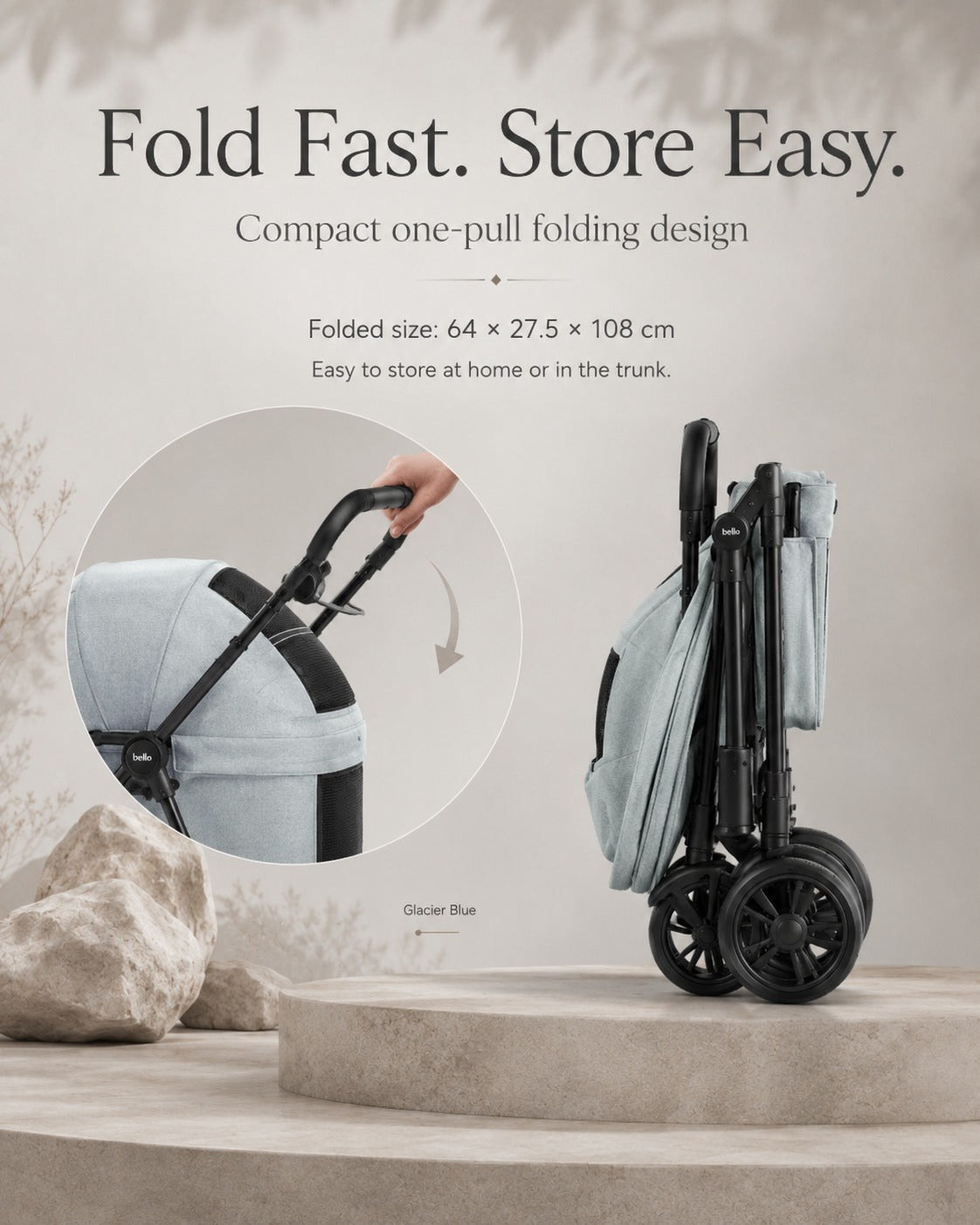 D9 Large Cabin Pet Stroller product detail 10.
