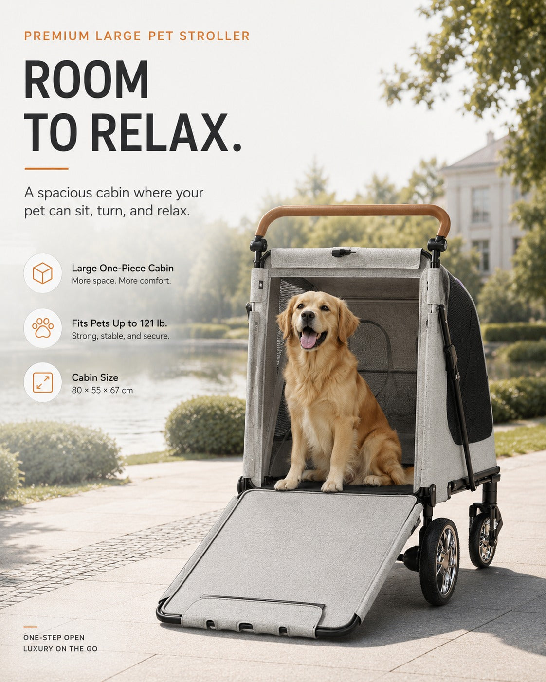 DH02XM Giant Capacity Pet Stroller product detail 10.