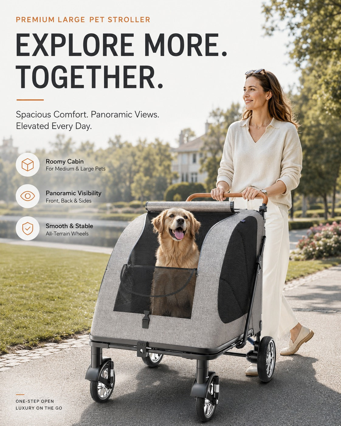 DH02XM Giant Capacity Pet Stroller product detail 11.