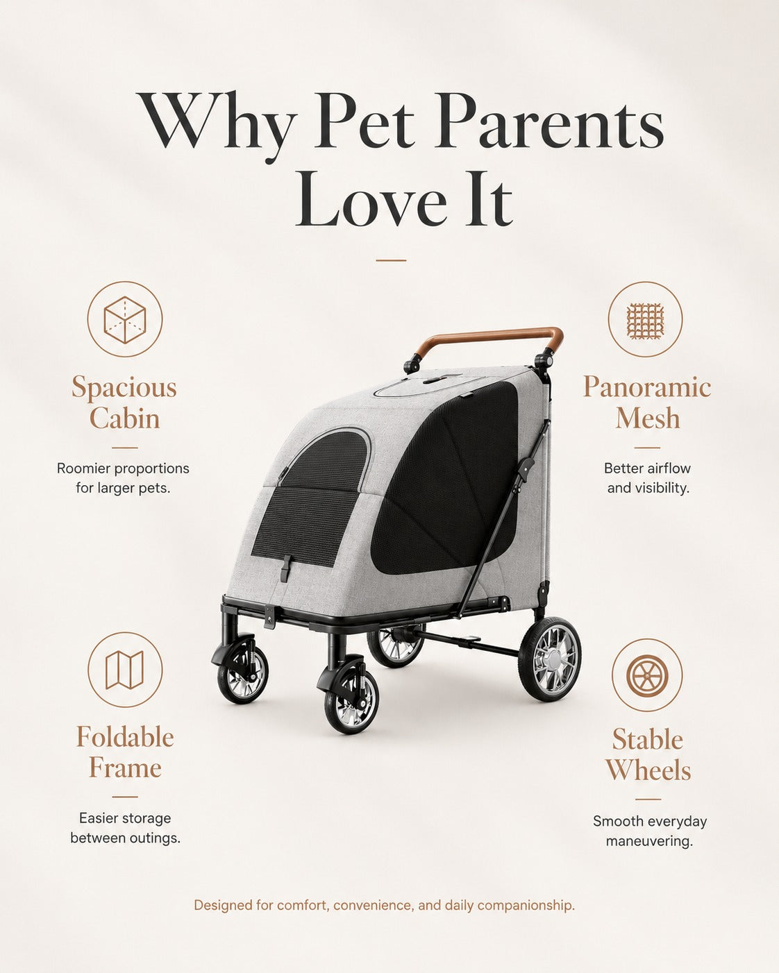 DH02XM Giant Capacity Pet Stroller product detail 12.