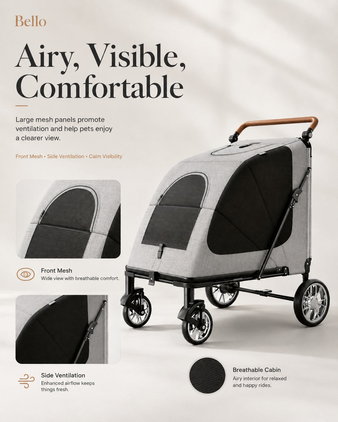 DH02XM Giant Capacity Pet Stroller product detail 16.