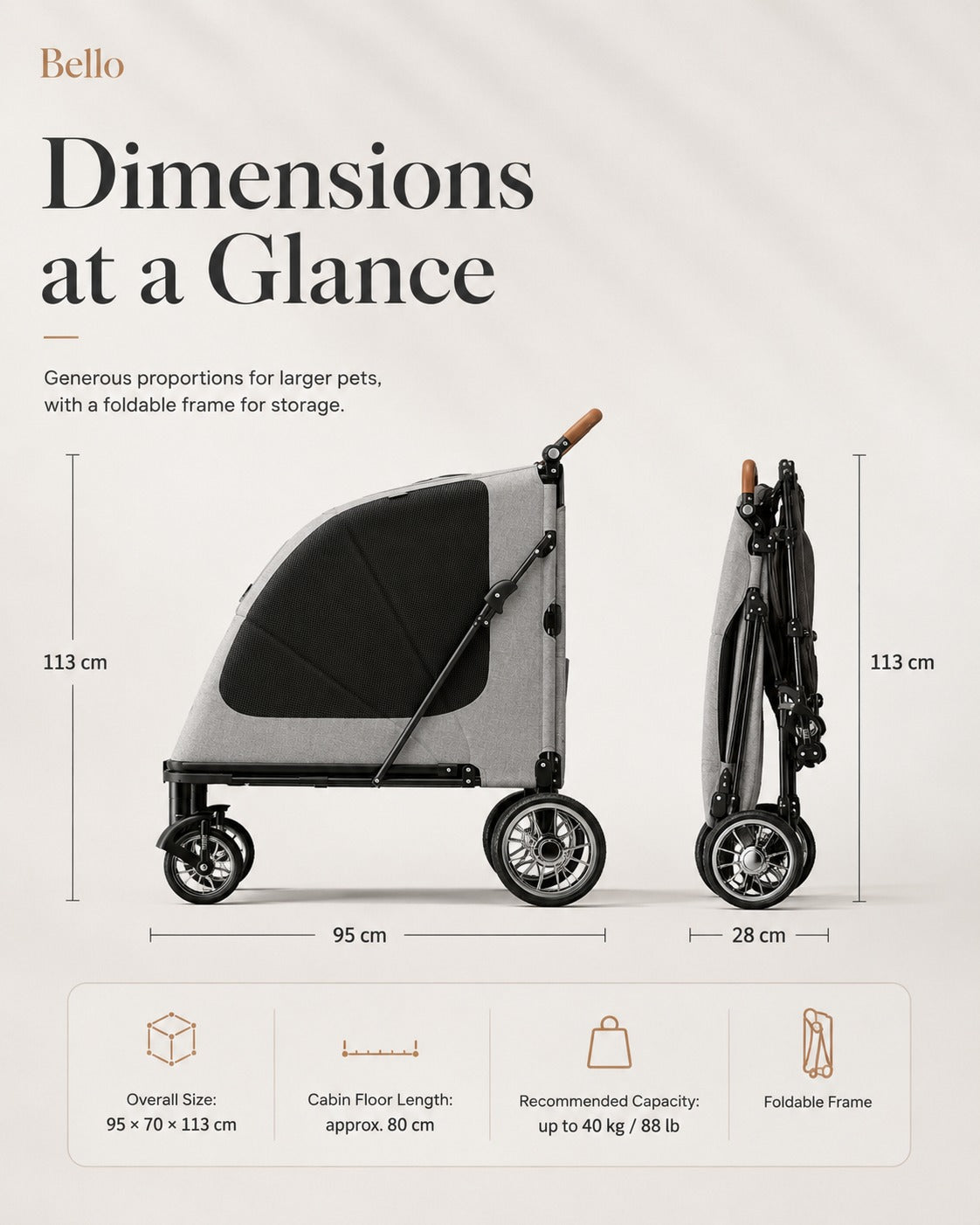 DH02XM Giant Capacity Pet Stroller product detail 17.