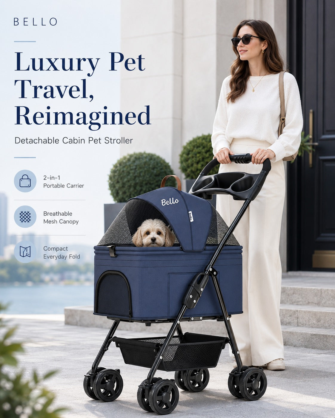K2 Detachable Cabin Pet Stroller product detail 13.