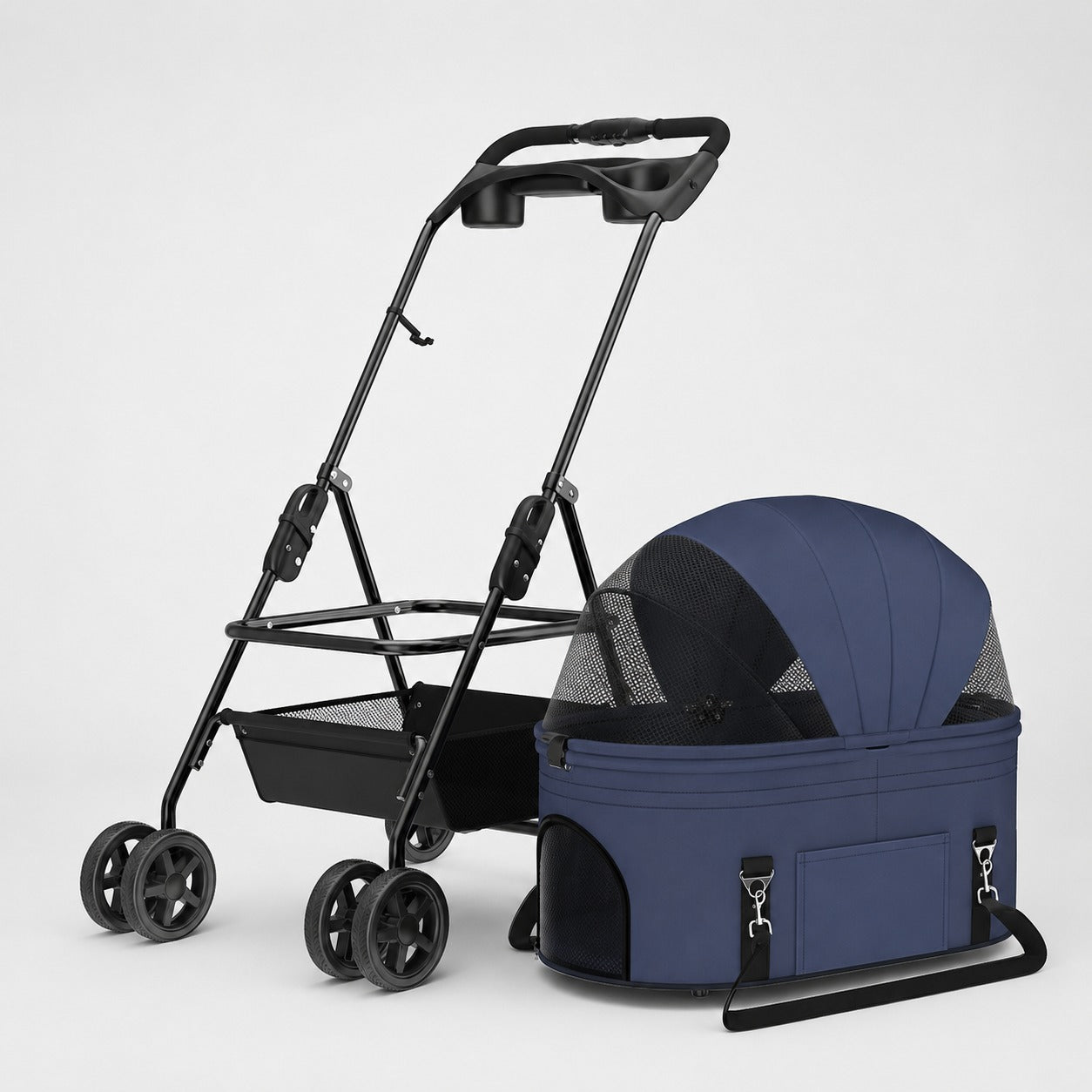K2L Large Detachable Cabin Pet Stroller in Blue.
