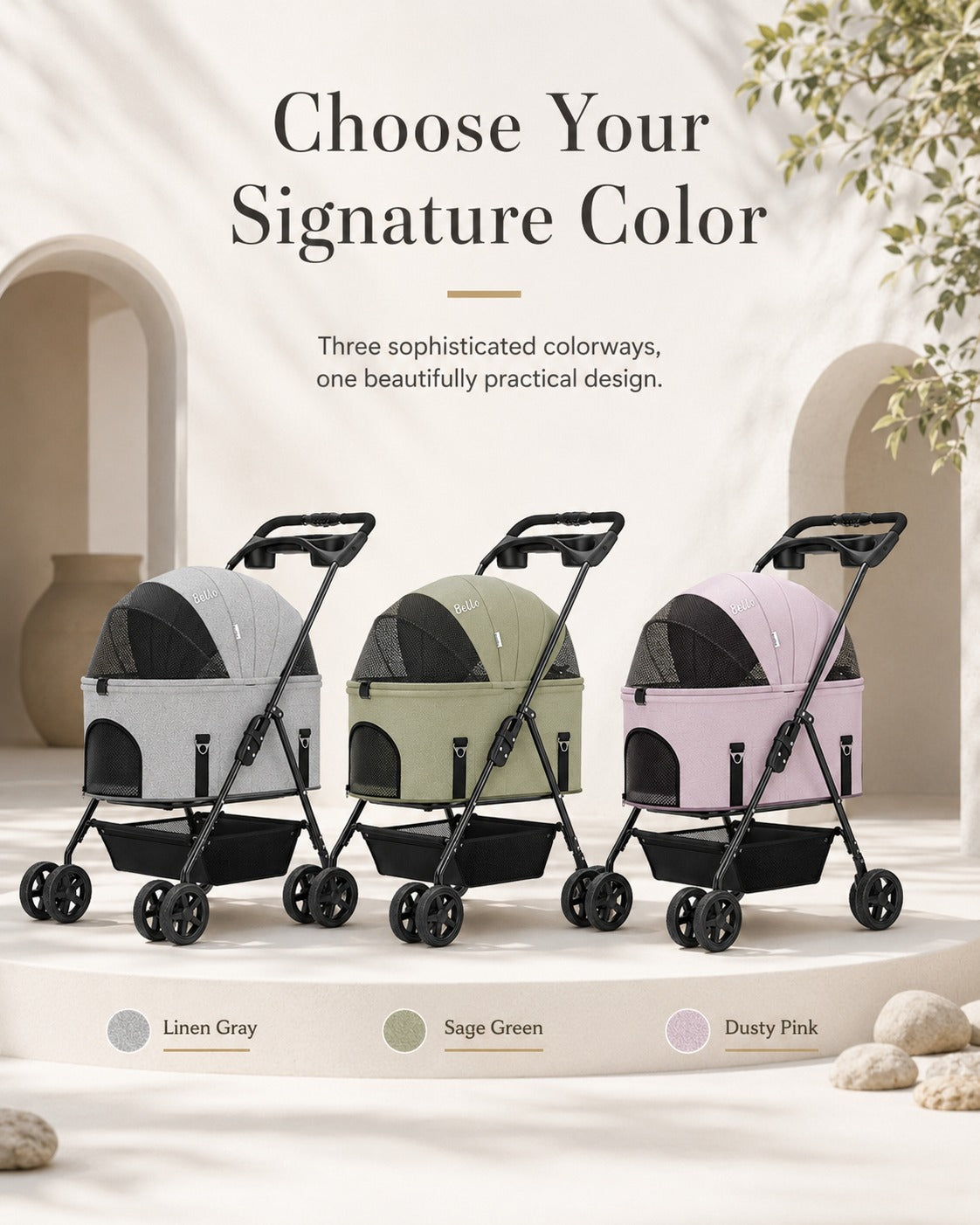 K2L Large Detachable Cabin Pet Stroller product detail 3.