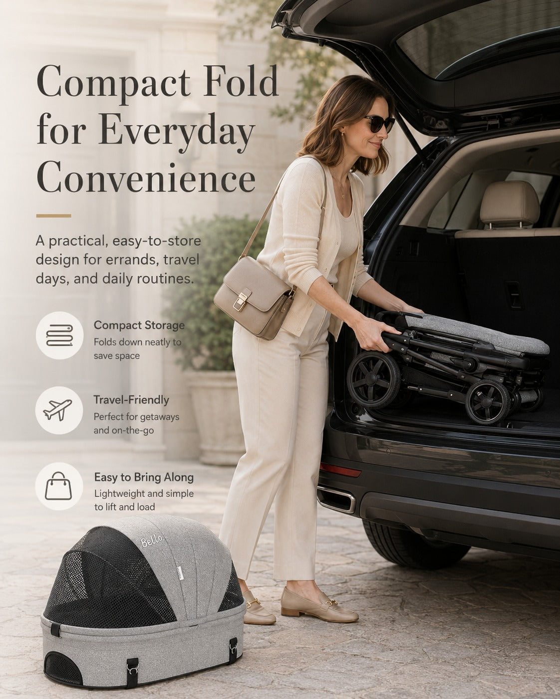 K2L Large Detachable Cabin Pet Stroller product detail 5.