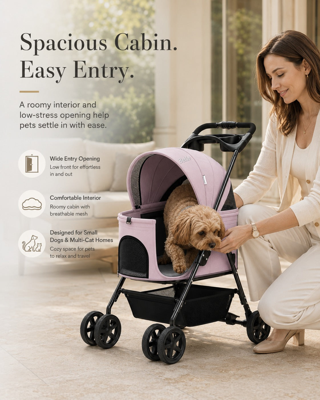 K2L Large Detachable Cabin Pet Stroller product detail 7.
