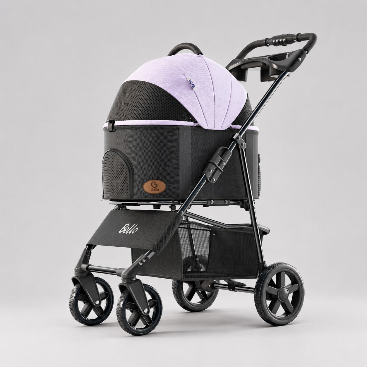 K3 Detachable Cabin Pet Stroller in Purple.