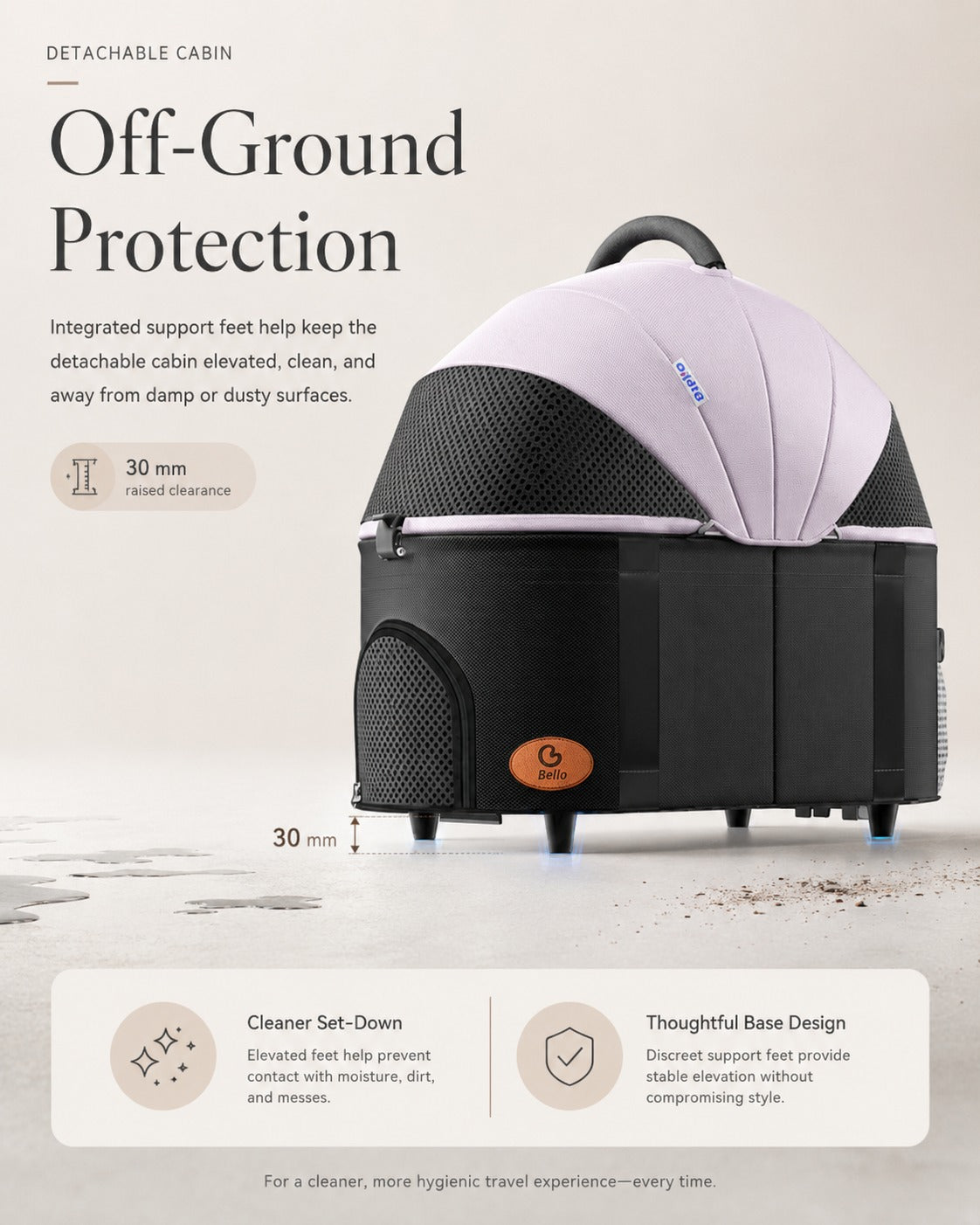 K3 Detachable Cabin Pet Stroller product detail 11.