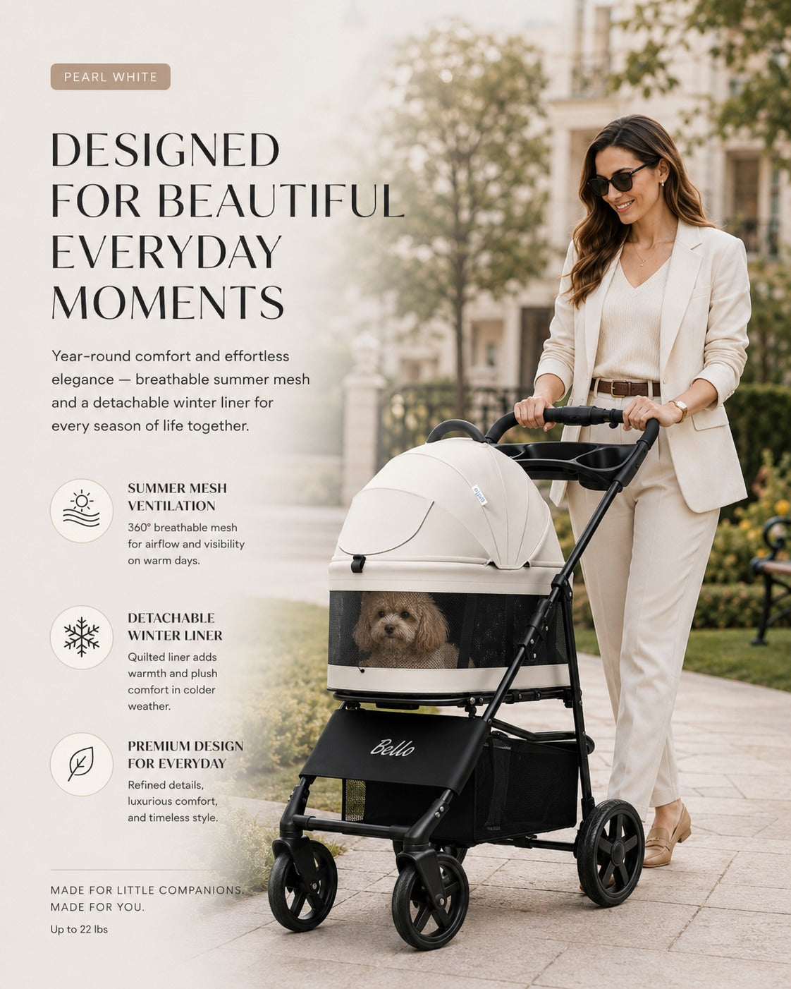 K3 Four-Season Detachable Pet Stroller product detail 4.