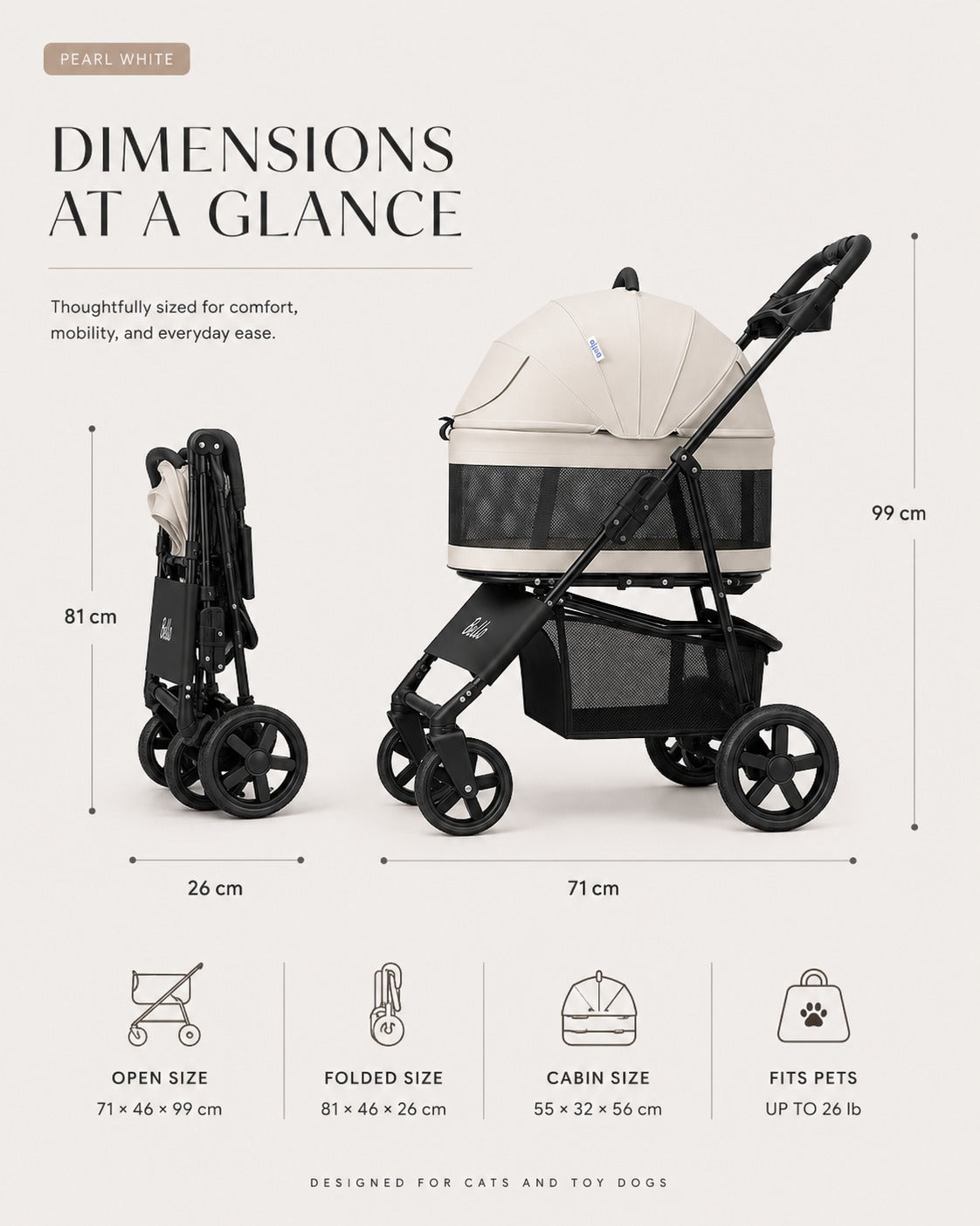 K3 Four-Season Detachable Pet Stroller product detail 7.