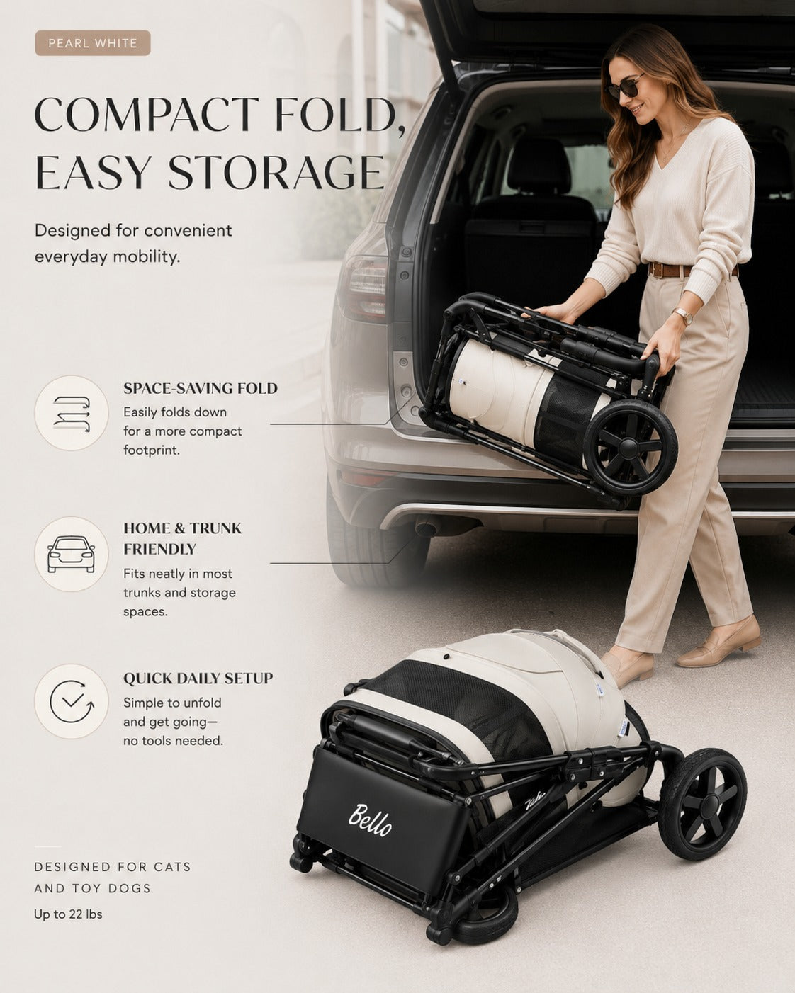 K3 Four-Season Detachable Pet Stroller product detail 8.