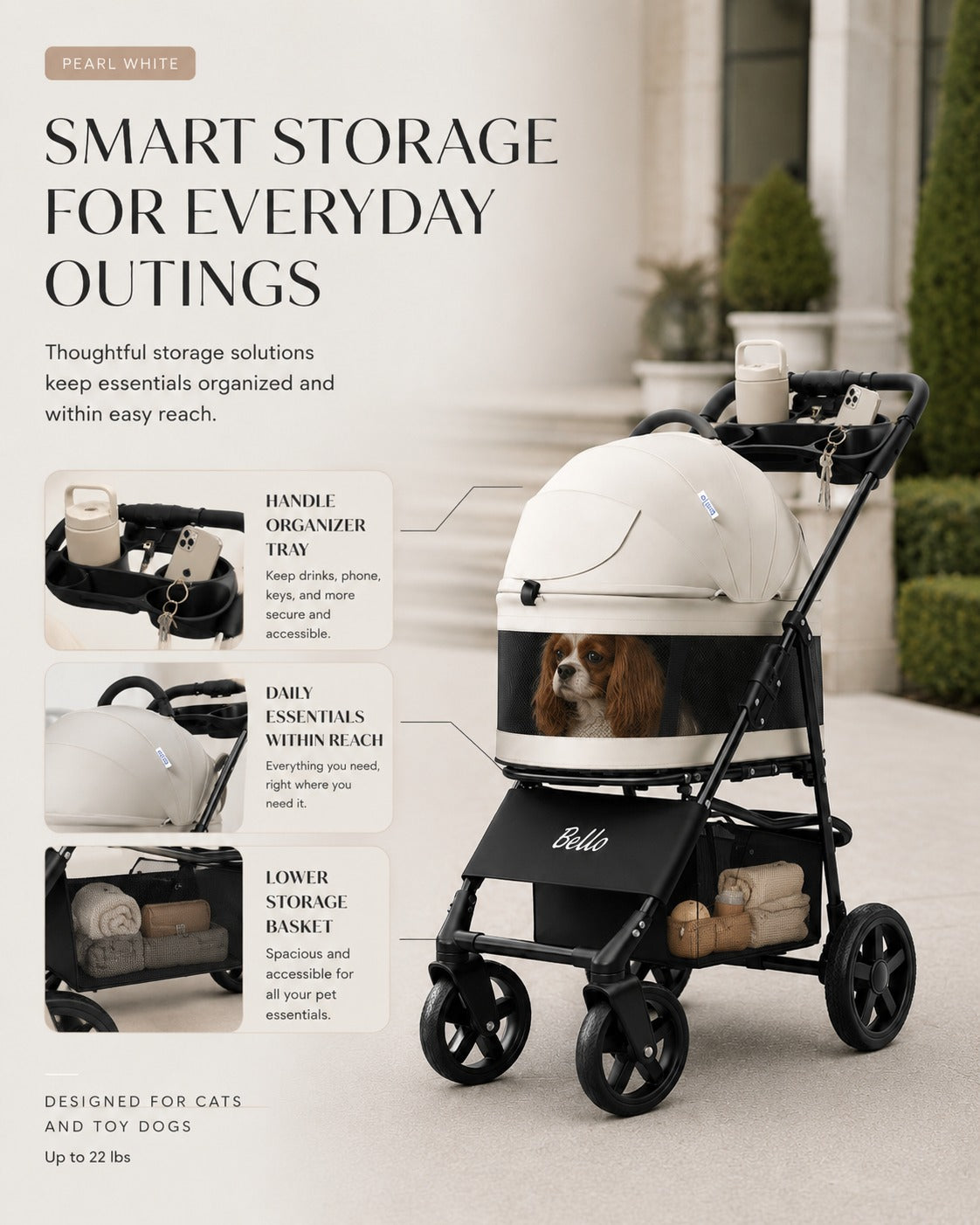 K3 Four-Season Detachable Pet Stroller product detail 9.