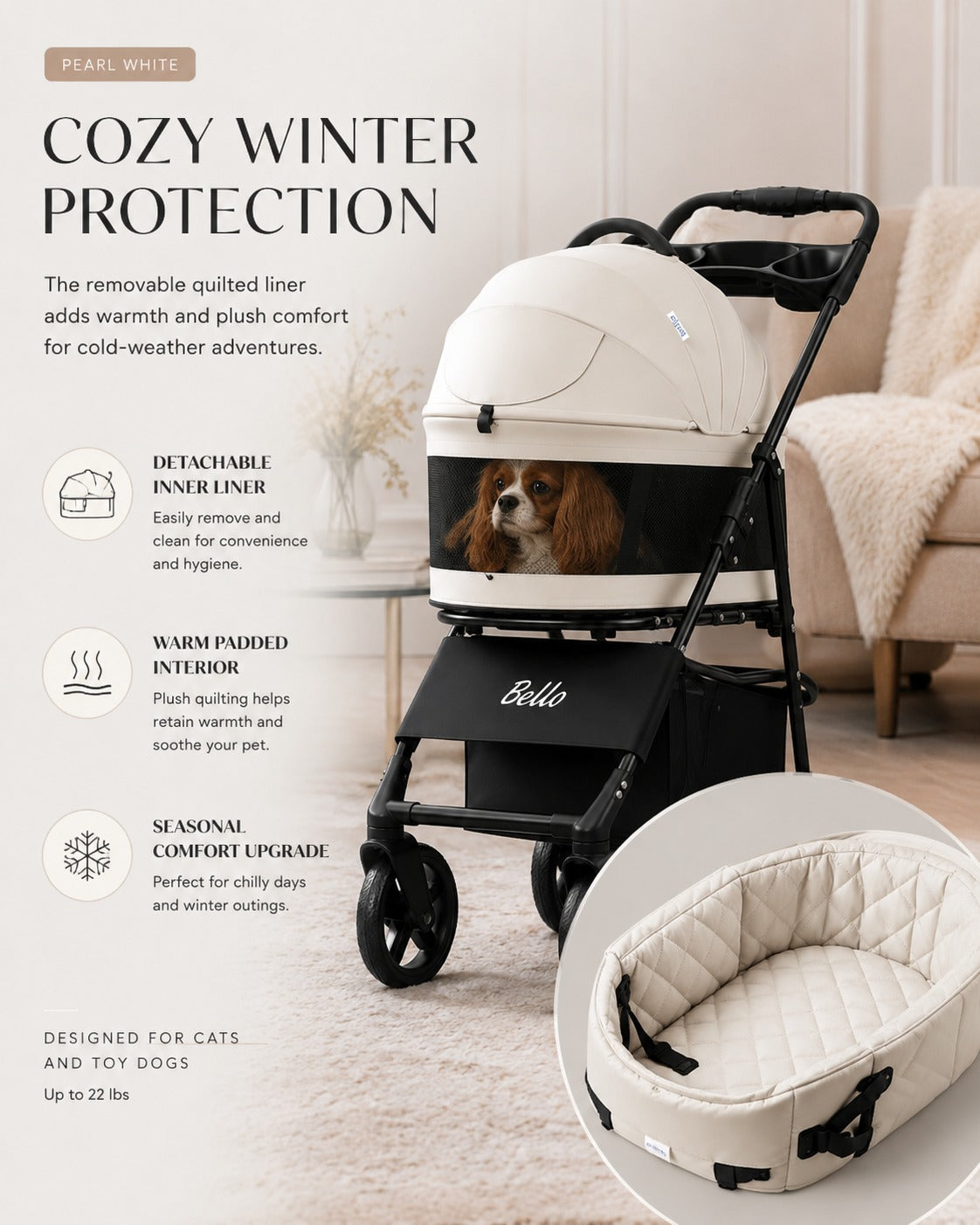 K3 Four-Season Detachable Pet Stroller product detail 10.