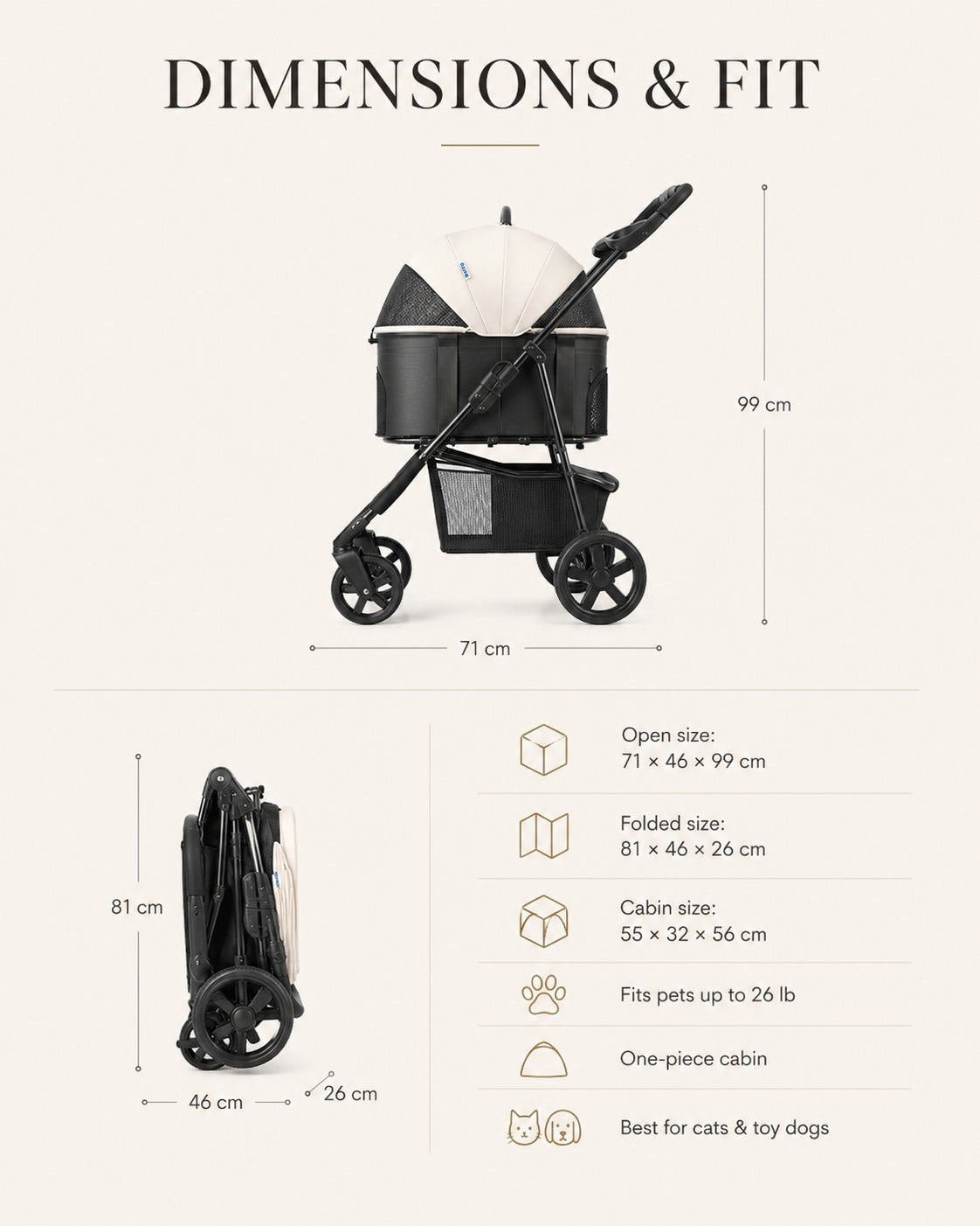 K3 One-Piece Pet Stroller product detail 8.