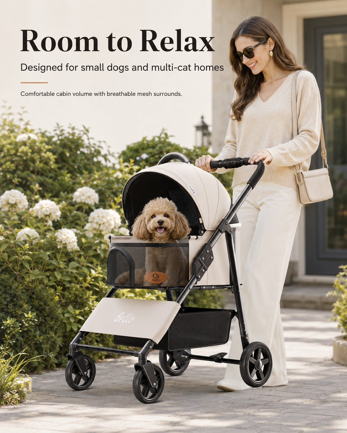 K3L Large Detachable Cabin Pet Stroller product detail 6.