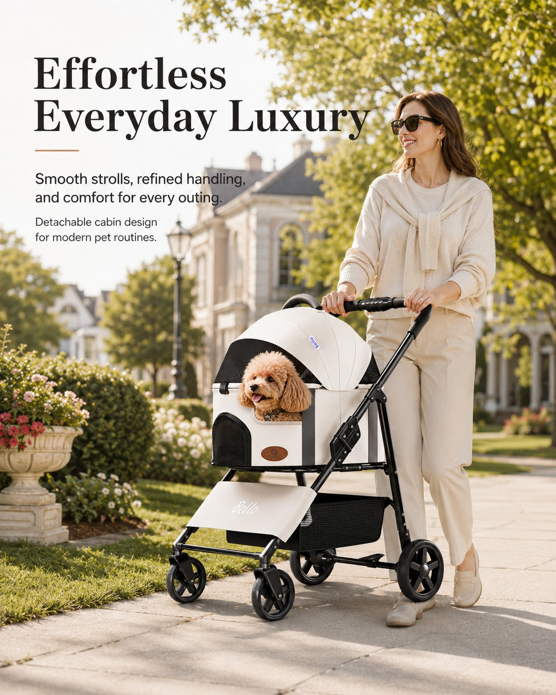 K3L Large Detachable Cabin Pet Stroller product detail 8.