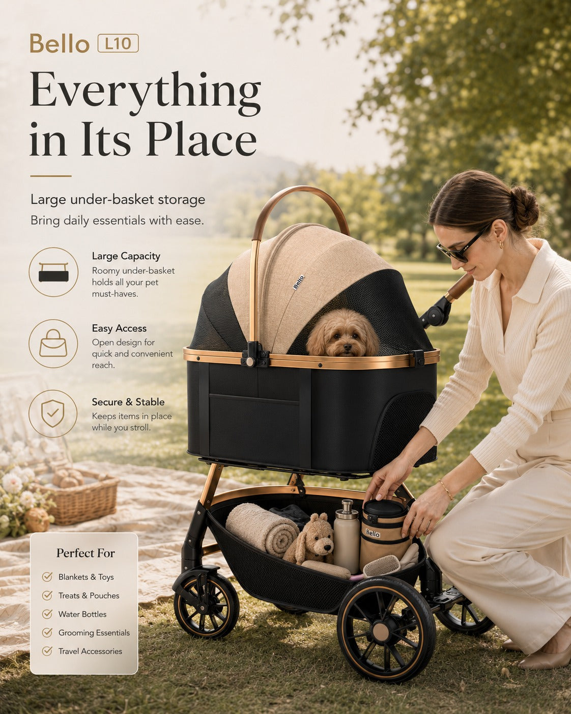 L10 Premium Detachable Pet Stroller product detail 4.