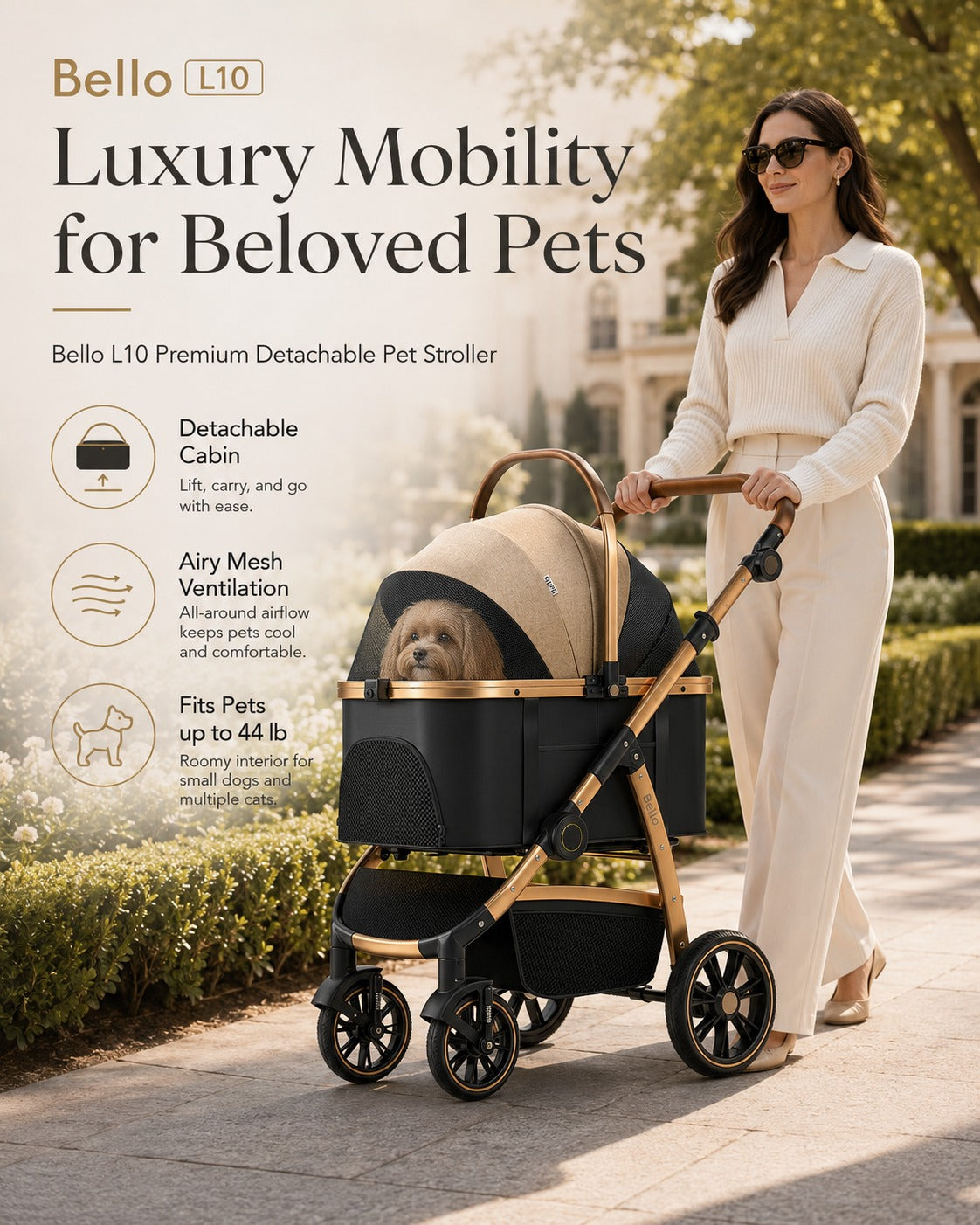 L10 Premium Detachable Pet Stroller product detail 10.
