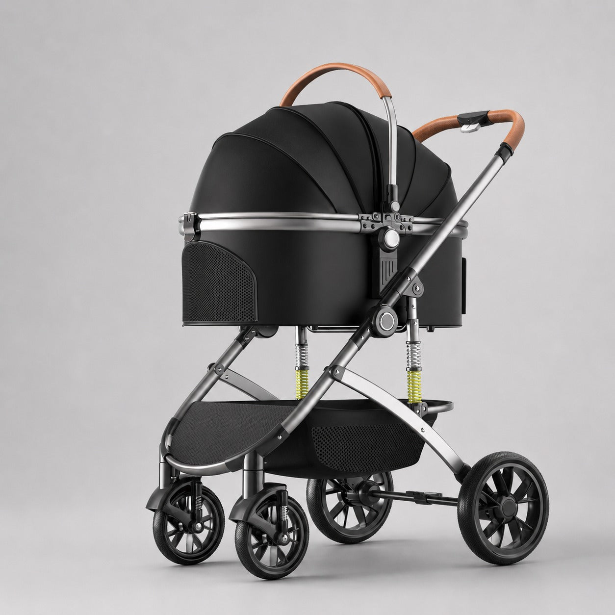 L11 Detachable Comfort Pet Stroller in Black.