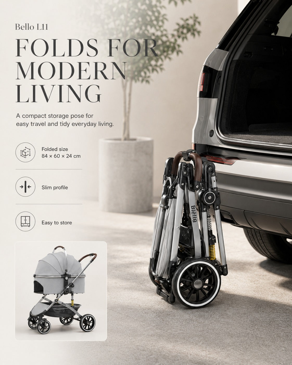L11 Detachable Comfort Pet Stroller product detail 8.