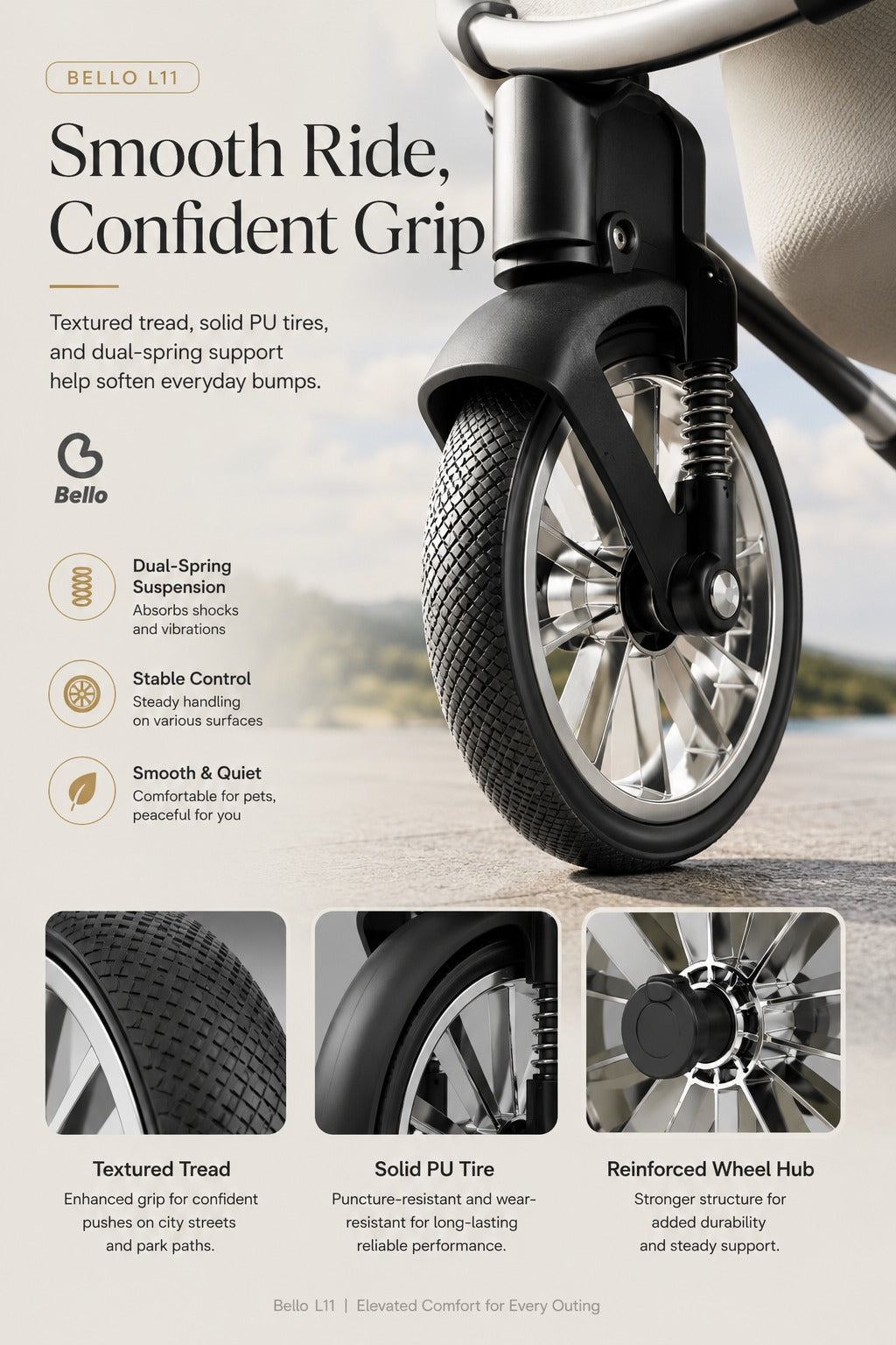 L11 Detachable Comfort Pet Stroller product detail 19.