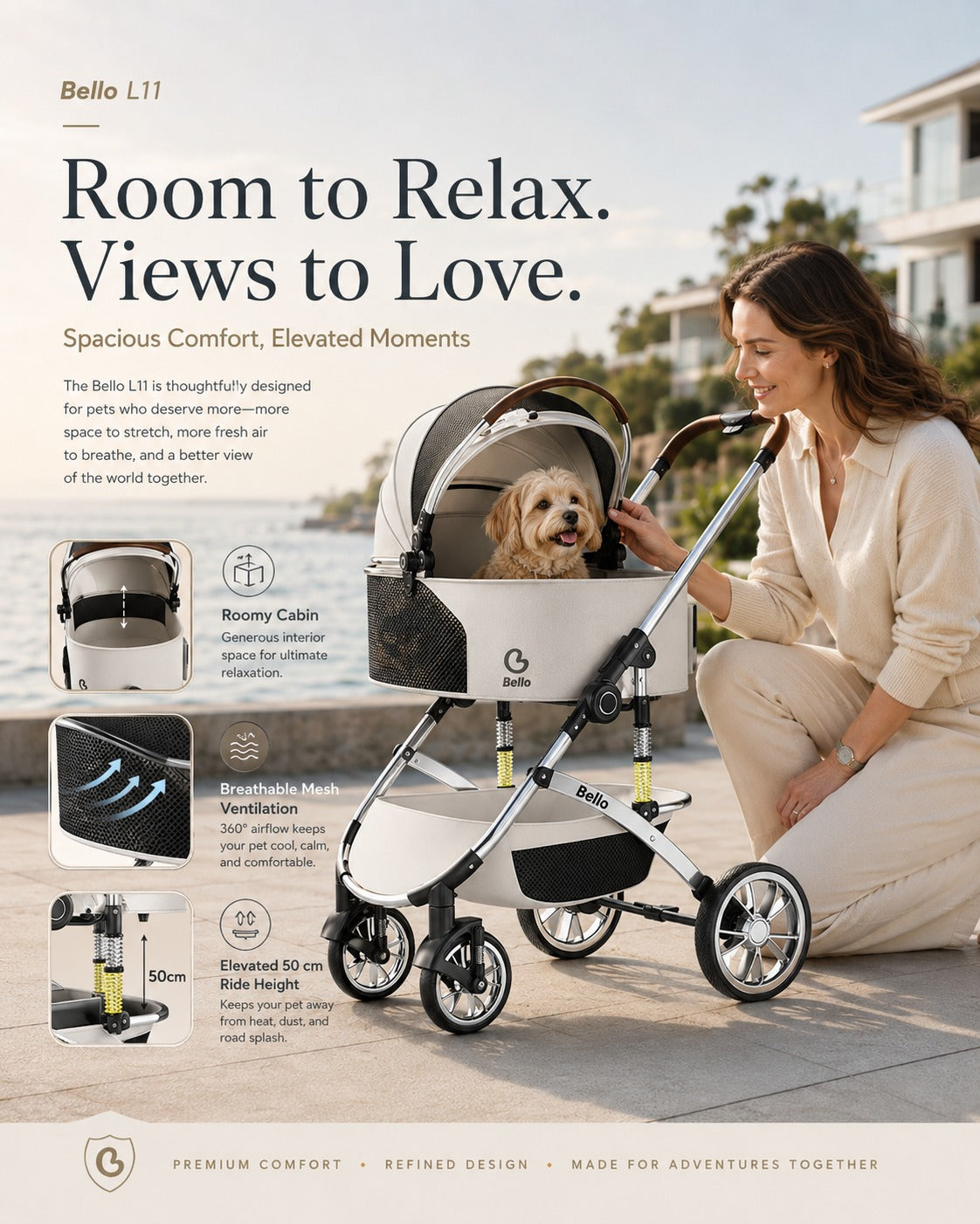 L11 Signature Detachable Pet Stroller product detail 6.