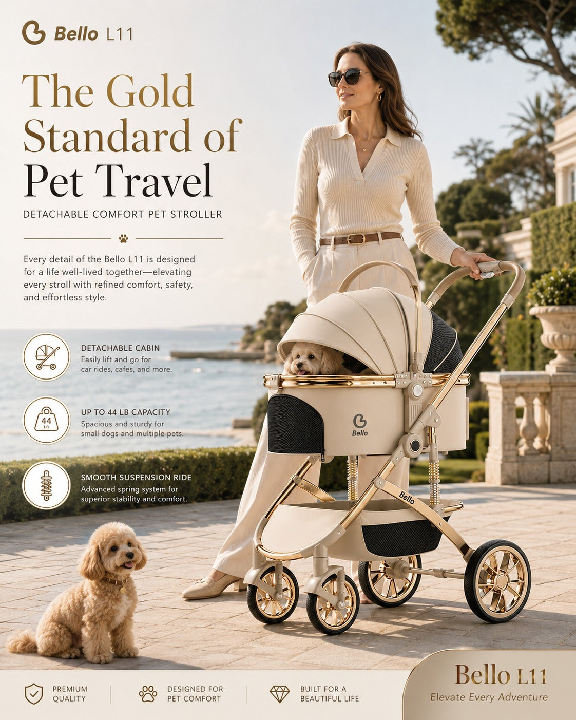 L11 Signature Detachable Pet Stroller product detail 11.