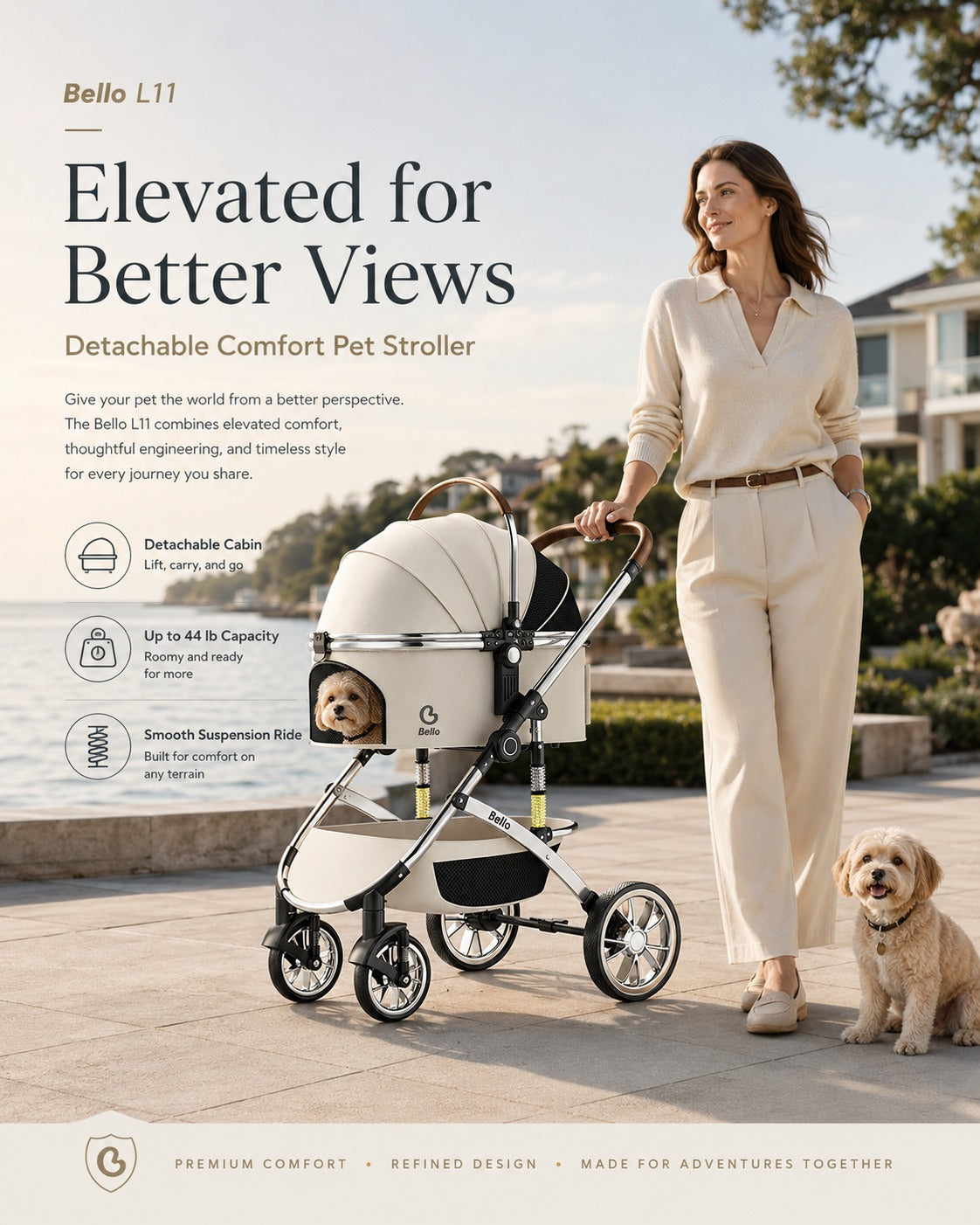 L11 Signature Detachable Pet Stroller product detail 12.