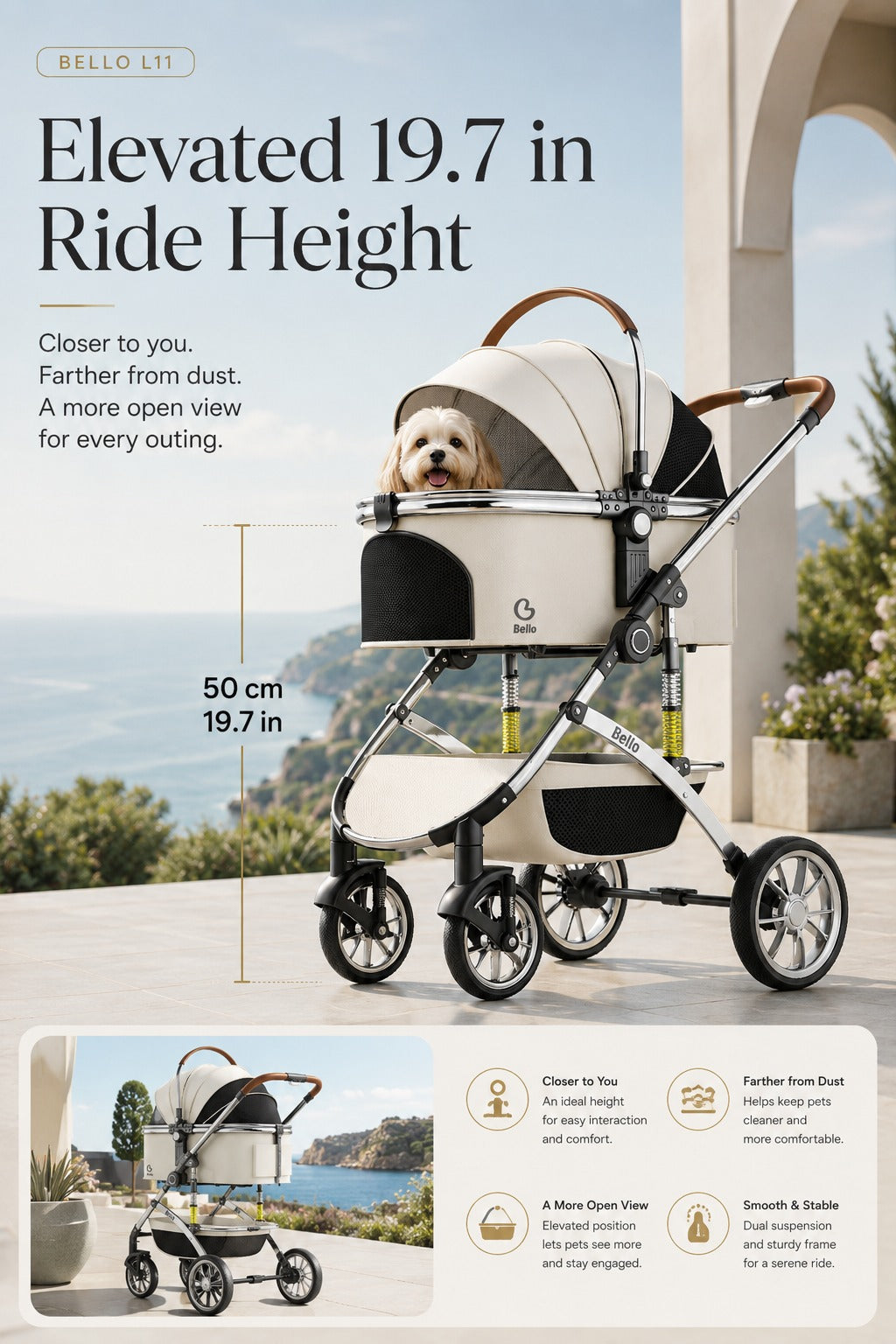 L11 Signature Detachable Pet Stroller product detail 18.