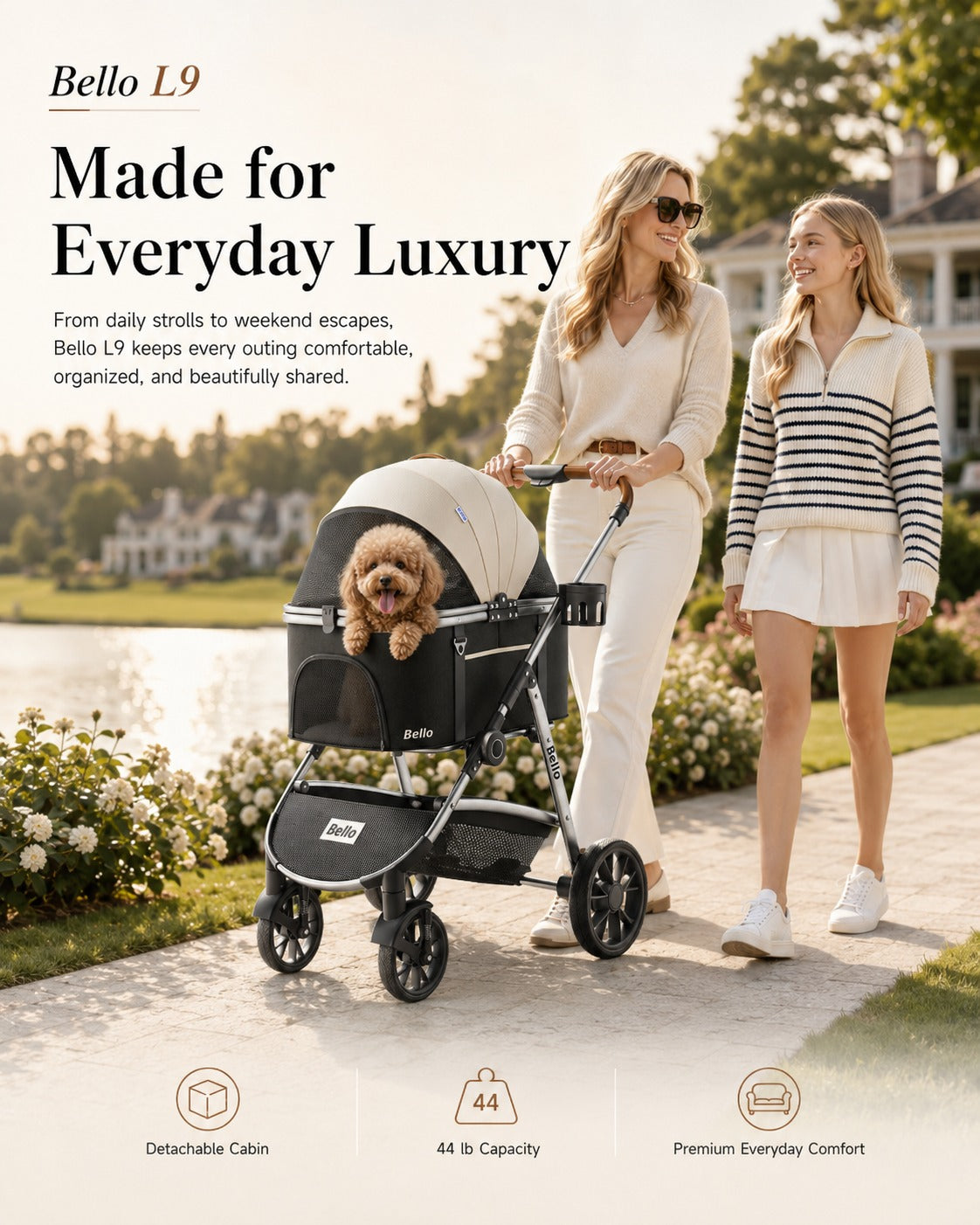 L9 Detachable Tall Cabin Pet Stroller product detail 10.