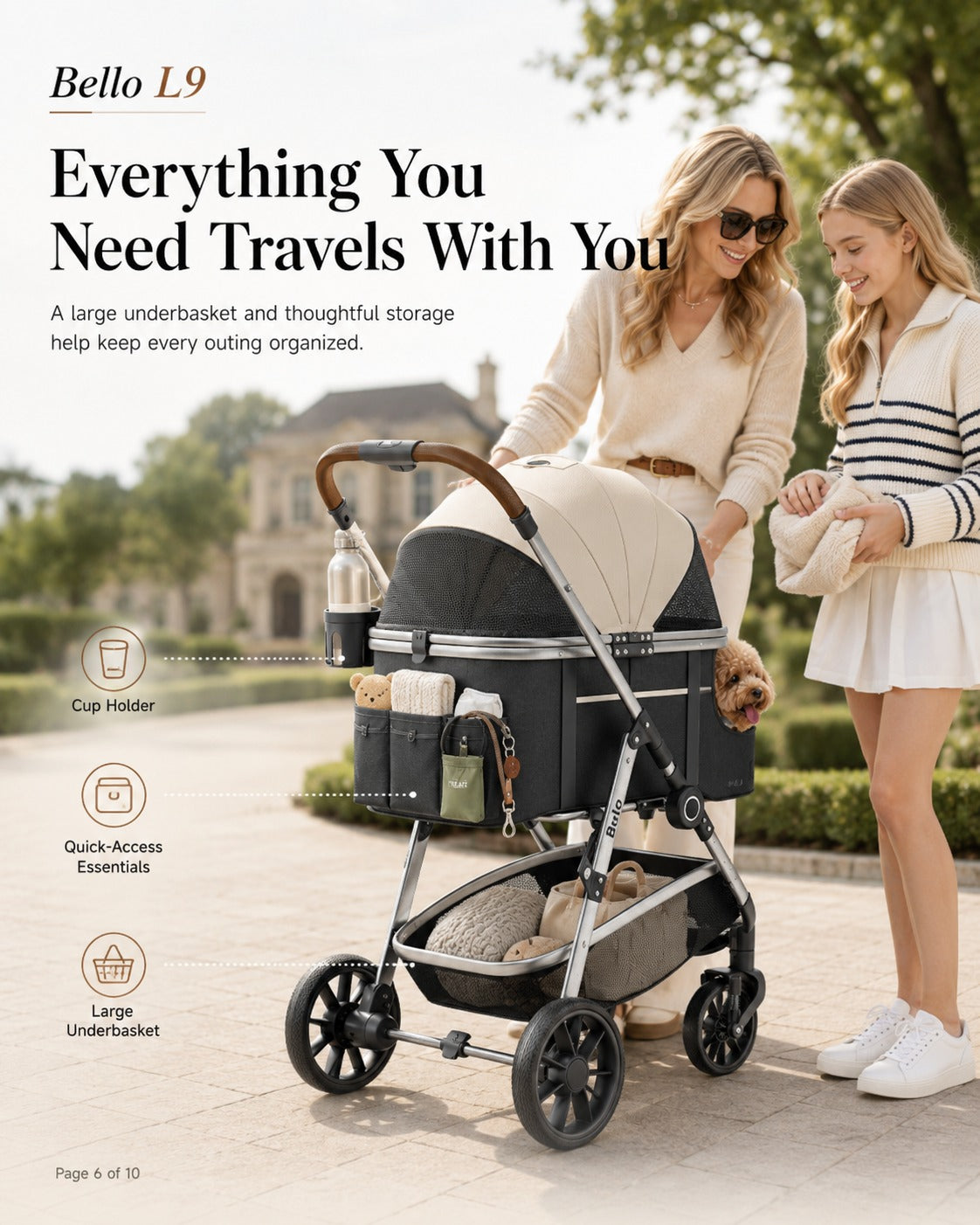 L9 Detachable Tall Cabin Pet Stroller product detail 13.